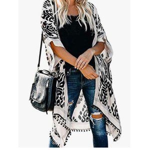 Women Beach Cover Up Kimono Cardigans Pom Pom,Lady Bikini Coverup